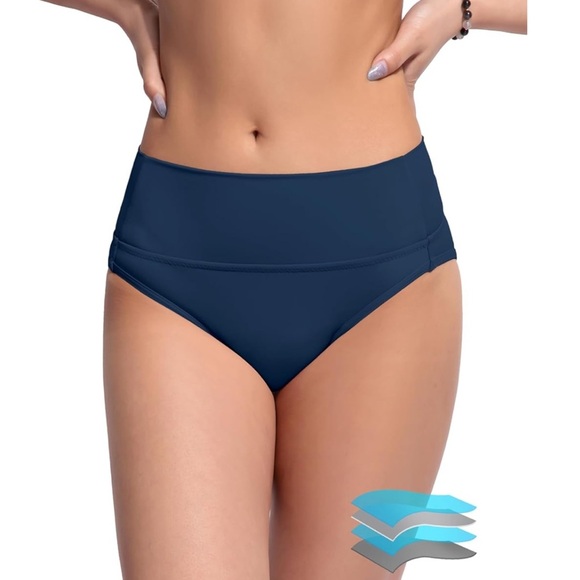 Beautikini Period Swimwear size M blue Bikini Menstrual Swim Bottom leakproof - Picture 8 of 8